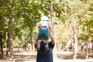 子供とパパの写真