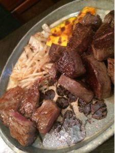 ミディアムのステーキ