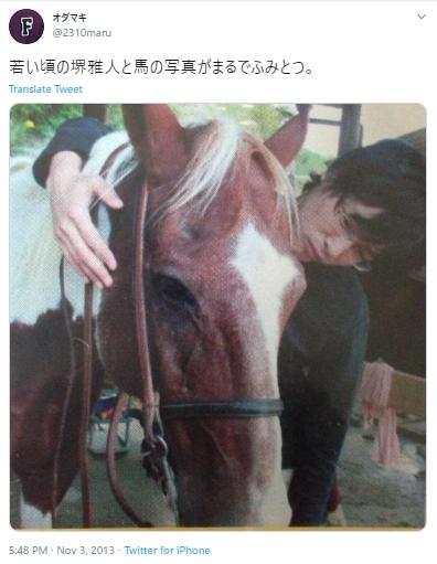 若い頃の堺雅人と馬