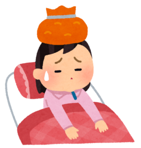風邪をひいたイラスト