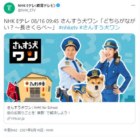 さんすう犬ワンのスギちゃん