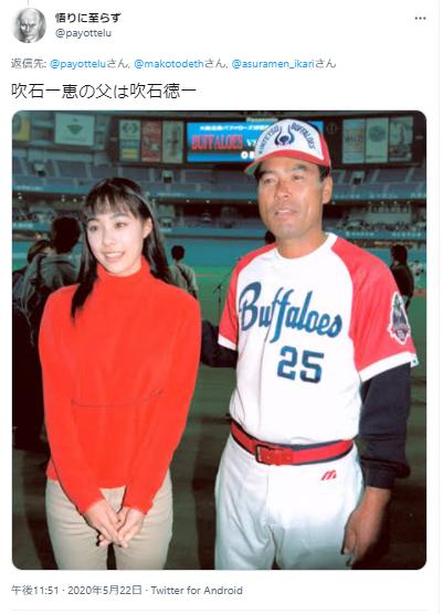 吹石一恵と吹石徳一の写真