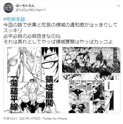 領域展開がかっこいいという意見