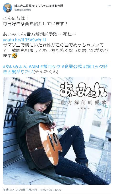 あいみょんの貴方解剖純恋歌に関するツイッター