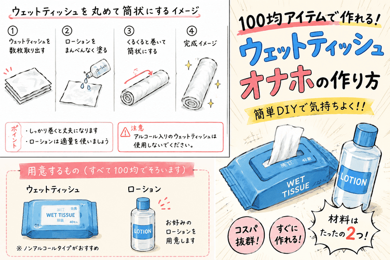 1.ウェットティッシュオナホ